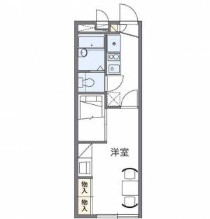 レオパレスサンハイツ若水 206の間取り画像