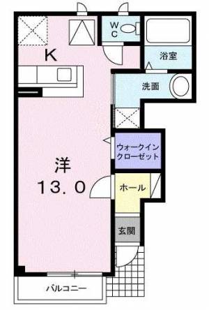 パステーク・古川B棟 102の間取り画像