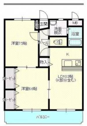 メゾンアルボーレ 205の間取り画像