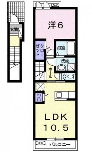 アクア・クレメント六番館 202の間取り画像