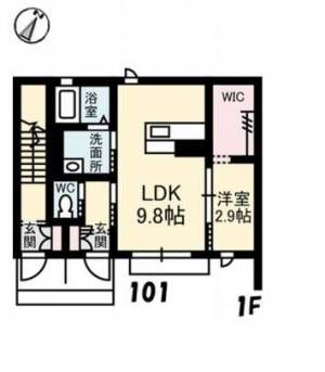 ガレンドゥクワットロ 101の間取り画像