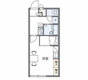 レオパレスメルベーユ松原 203の間取り画像