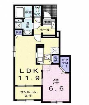 ピアッツァ高木A 103の間取り画像