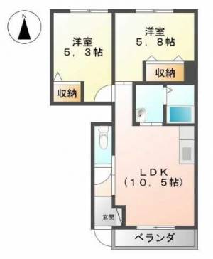 レジデンス萩生 105の間取り画像