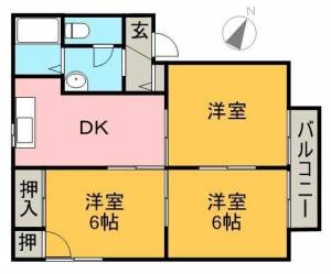 メゾンパストラルⅡ 201の間取り画像