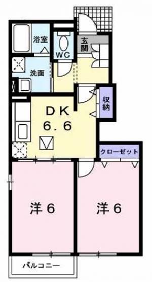 サングリーンハイツA 102の間取り画像