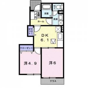 ジェルメB 102の間取り画像