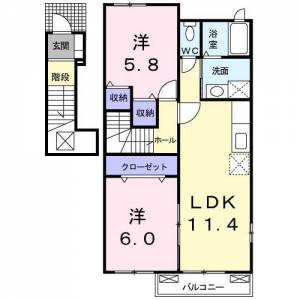 リバービレッジB 201の間取り画像