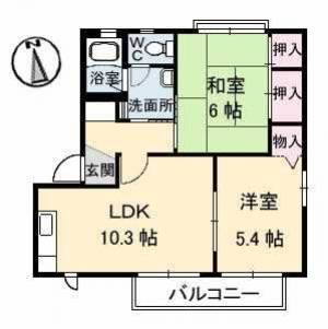 シャーメゾンST.大生院C棟 107の間取り画像