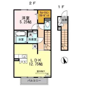 レトワール 205の間取り画像