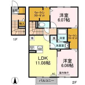 D-room沢津 205の間取り画像