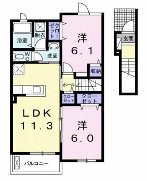 プロスパーキョウエイ 203の間取り画像