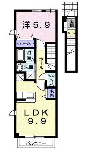 パステーク・古川A棟 203の間取り画像