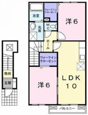 グラン・すずかぜの丘B 202の間取り画像