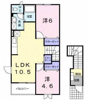 グレイスフル庄内A 201の間取り画像