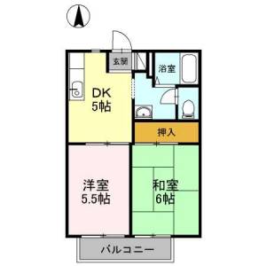 リッツハウス古川 202の間取り画像