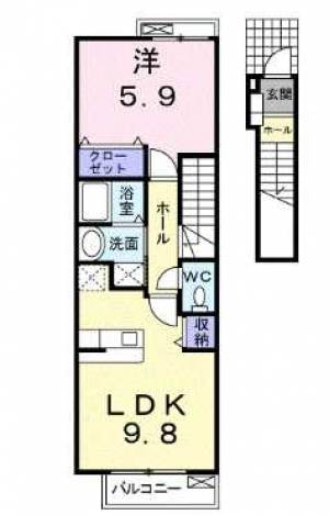 ヴィヴェールヒロB 202の間取り画像