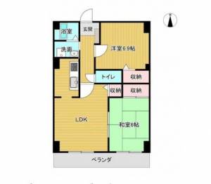 フィネス陣屋西 206の間取り画像