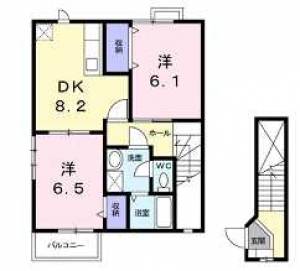 ソレアードアパルタメント 201の間取り画像