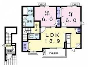 ベル・ヴィオラK 201の間取り画像