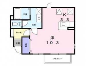 アルカンシェル庄内Ⅱ 103の間取り画像