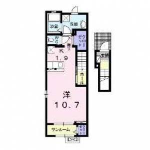 クラール泉池B 203の間取り画像