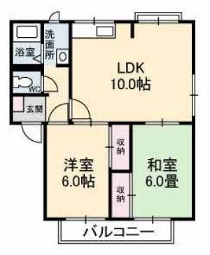 フレグランス高橋A棟 102の間取り画像