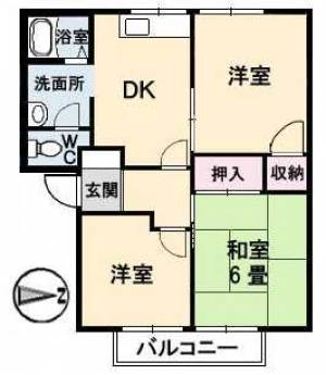 グランヒル中村 202の間取り画像