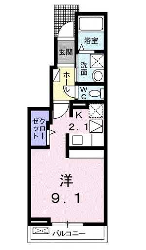 ラブリーB 105の間取り画像