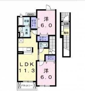 フィオーレ・MITSUYA 202の間取り画像