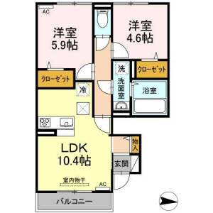 D-room喜多川B棟 103の間取り画像