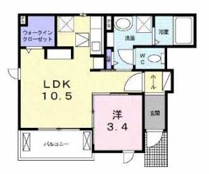 カーサブラーボドゥーエ 101の間取り画像