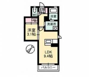 シャーメゾン政枝 201の間取り画像