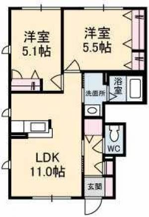 シャーメゾン七宝台 101の間取り画像