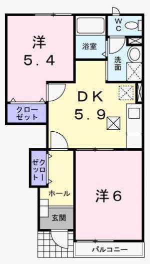 エルグランドⅡA 102の間取り画像