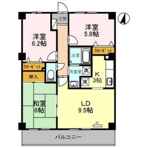 フィネス御殿前通り 103の間取り画像