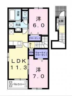 ソーレ7B 202の間取り画像