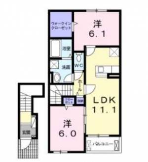 陽だまりカーム 203の間取り画像