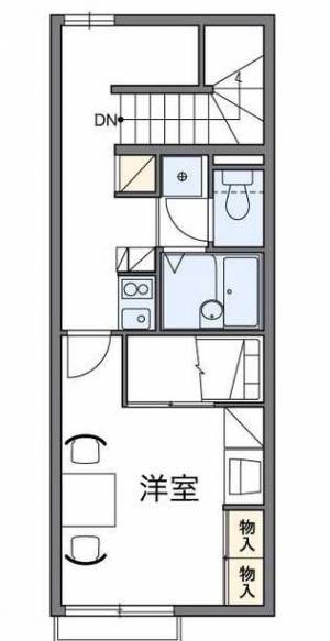 レオパレス垣生 207の間取り画像