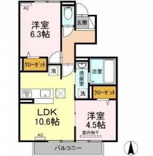 D-room樋之口 106の間取り画像