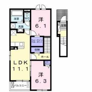 メゾンリヴィエール4 202の間取り画像