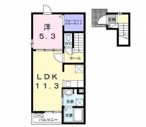 カルタシティ川之江Ⅰ 202の間取り画像