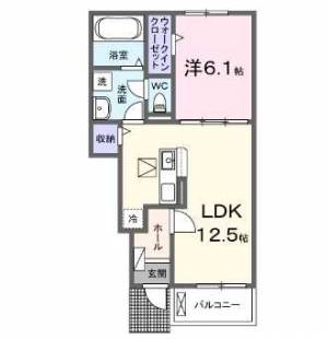 カナン樋之口B 103の間取り画像