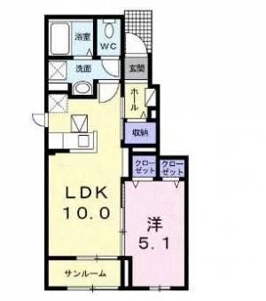 ロカルモランA 102の間取り画像