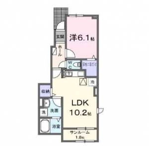 ロカルモランB 101の間取り画像