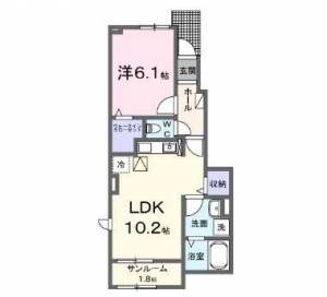 ロカルモランB 103の間取り画像