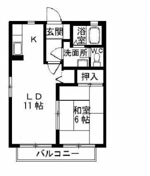 シャーメゾン河内 203の間取り画像