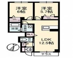 グランルーフレジデンス 103の間取り画像