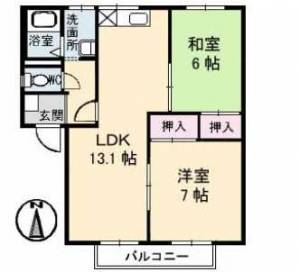 フレグランス横黒西 201の間取り画像