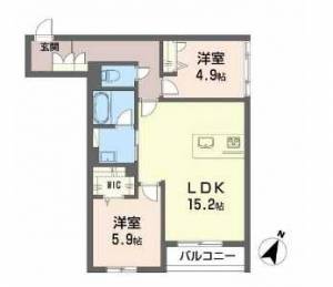 シャーメゾンエクラシエ 201の間取り画像